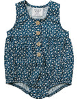 Navy Floral Bubble Romper