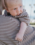Terry T-Shirt Romper | Cola Stripe