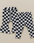 Checkered Flare Pants | Black