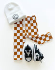 Checkered Leggings | Copper