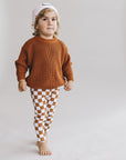 Checkered Leggings | Copper
