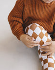 Checkered Leggings | Copper