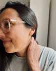 Dainty Cross Stud Earrings // Gold Blessed Is She