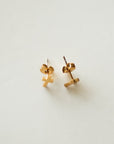 Dainty Cross Stud Earrings // Gold