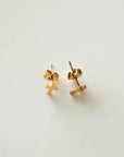 Dainty Cross Stud Earrings // Gold Blessed Is She