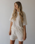 Women's Terry Short Set | Coconut Milk