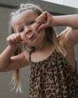 Child Muslin Sleeveless Dress | Leopard