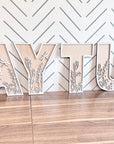 Wildflower Alphabet Lettering - ONE letter