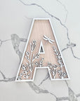 Wildflower Alphabet Lettering - ONE letter