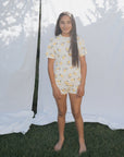Girl's Bamboo Short Set | Lemon