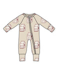 Bamboo Zip Pajamas | Milk