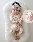 Bamboo Zip Pajamas | Milk