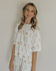 Women's Boxy Tee Lounge Set | Birthday Girl forever french baby