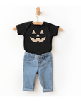 Neutral Jack-O-Lantern Baby Onesie