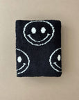 Smiley Fuzzy Blanket | Black