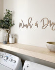 Wash & Dry Wooden Sign
