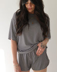 Women's Bamboo Short Set | Street Micro Check forever french baby