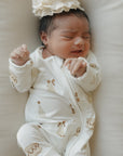 Bamboo Zip Pajamas | Birthday Girl forever french baby