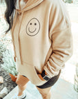Neutral Happy Face Pullover Hoodie - FINAL SALE