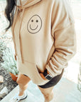 Neutral Happy Face Pullover Hoodie - FINAL SALE
