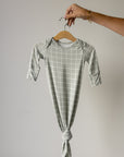 Bamboo Knotted Gown | Foggy Grid forever french baby