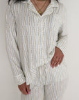 Women's Bamboo Button Up Lounge Set | Dainty Vines