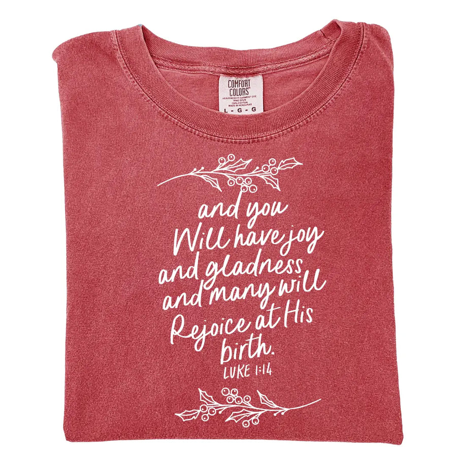 Luke 1:14 Tee Saved by Grace Co.
