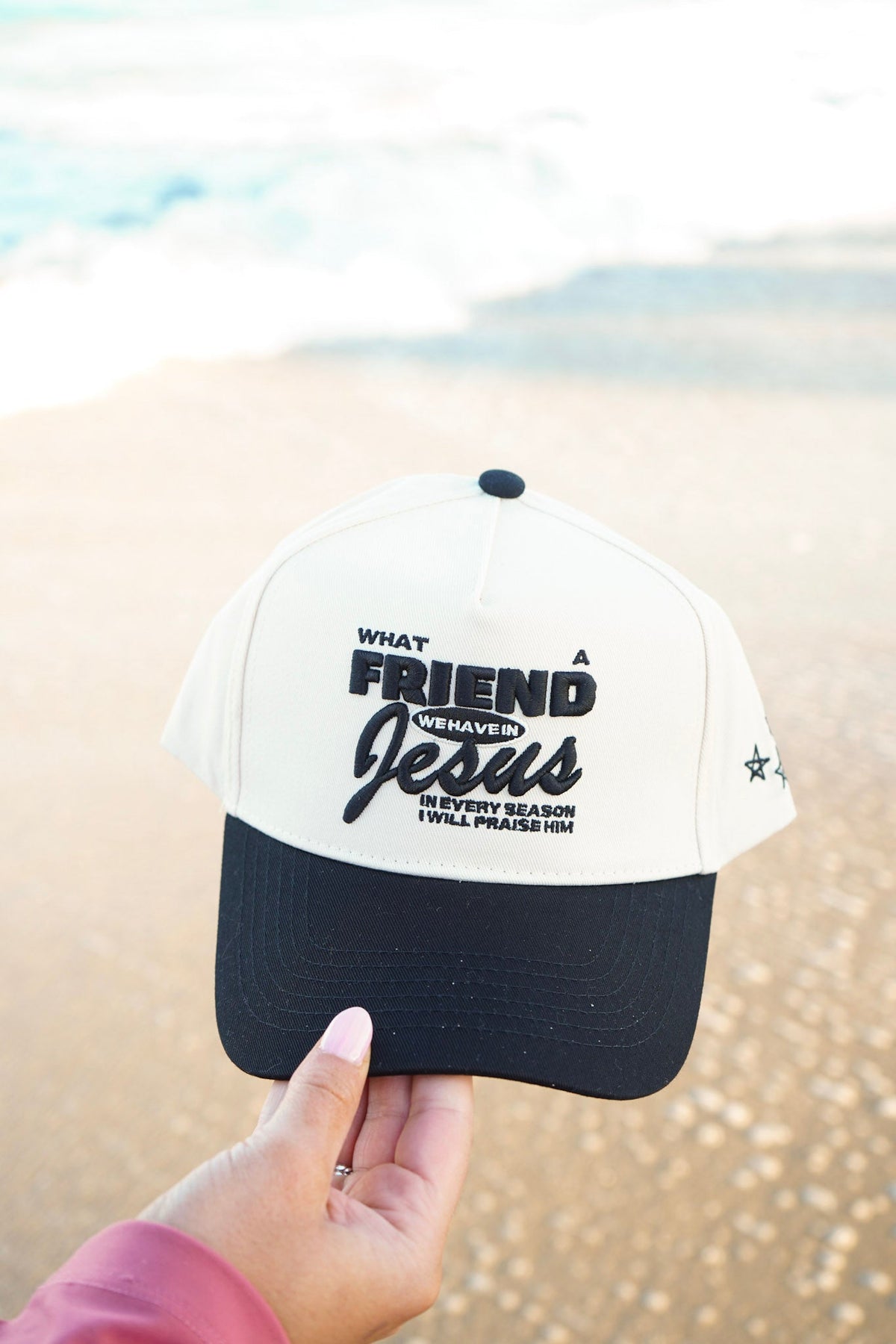 Friend in Jesus - Black Vintage Trucker Hat KenzKustomz