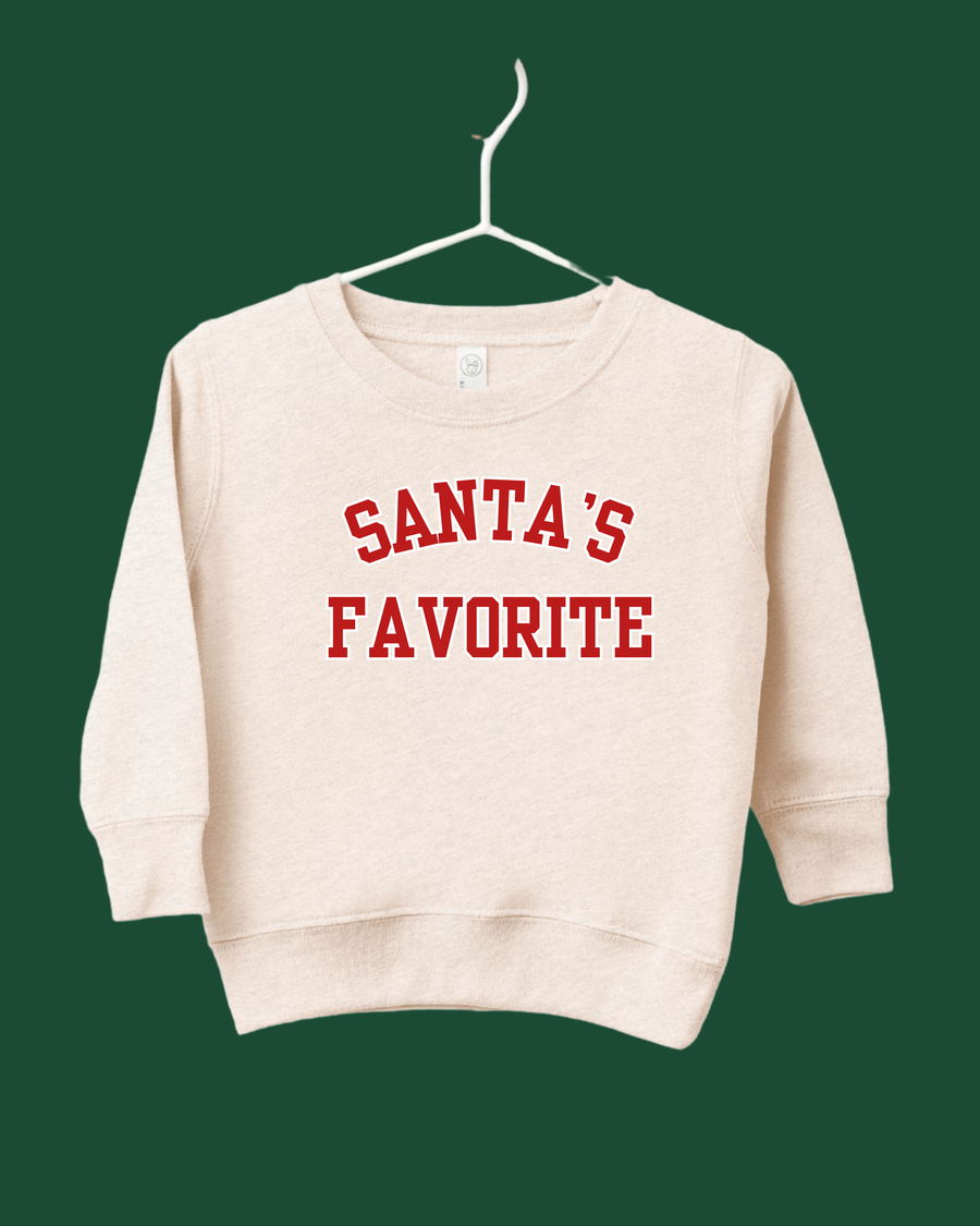 Santa's Favorite Varsity Sweatshirt SBG Co.