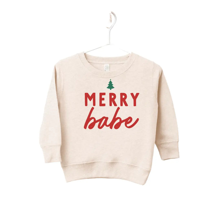 Merry Babe Tree Pullover Saved by Grace Co.