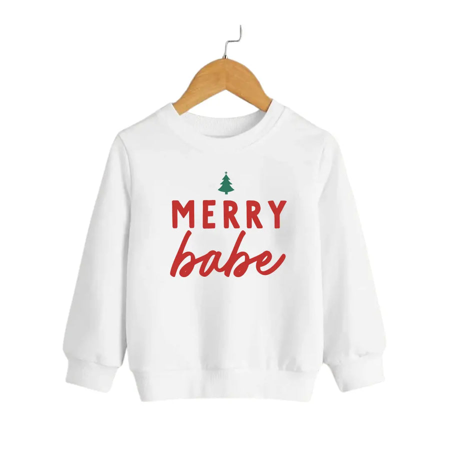 Merry Babe Tree Pullover Saved by Grace Co.