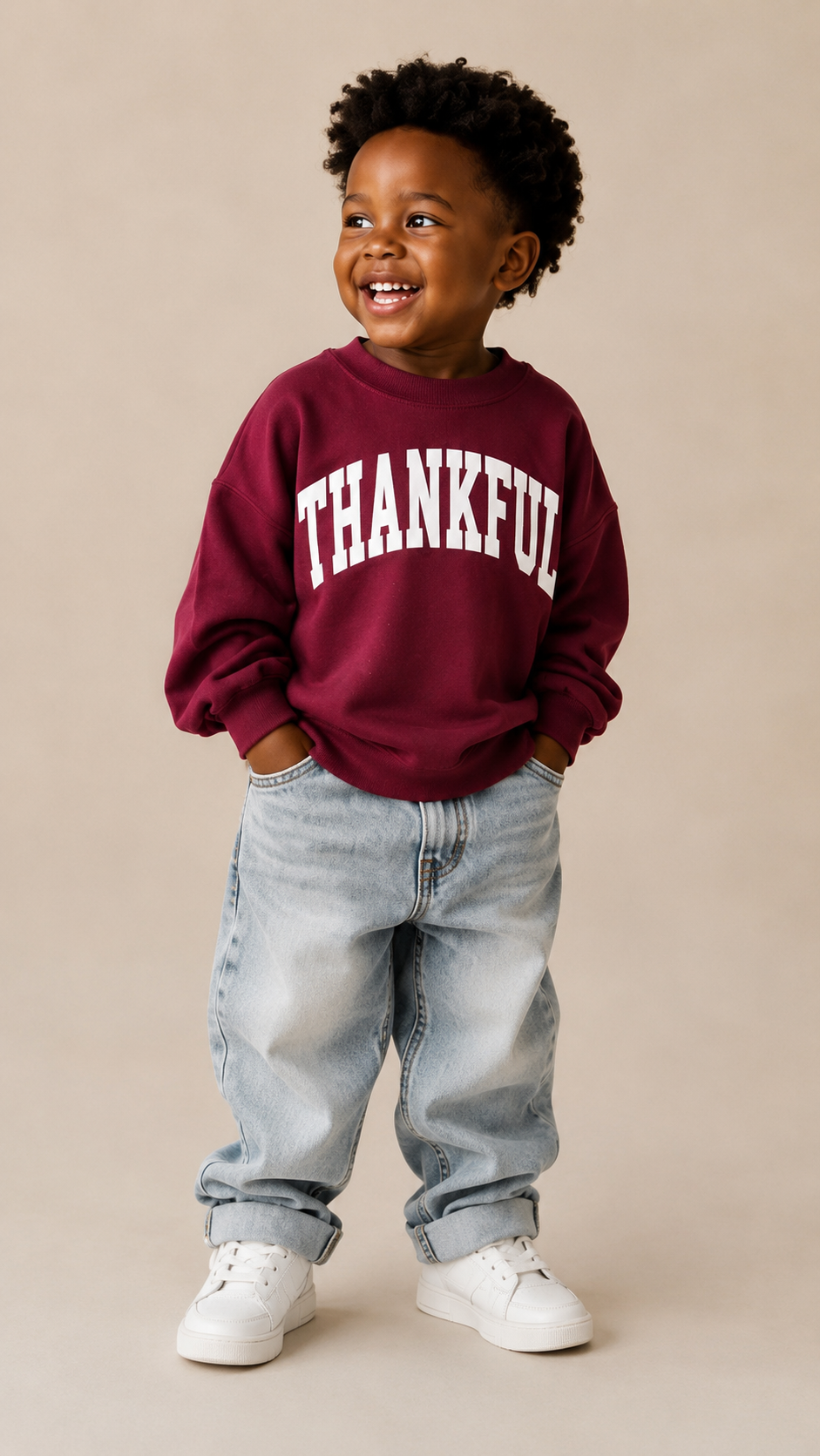 Thankful Varsity Kids Sweatshirt SBG Co.