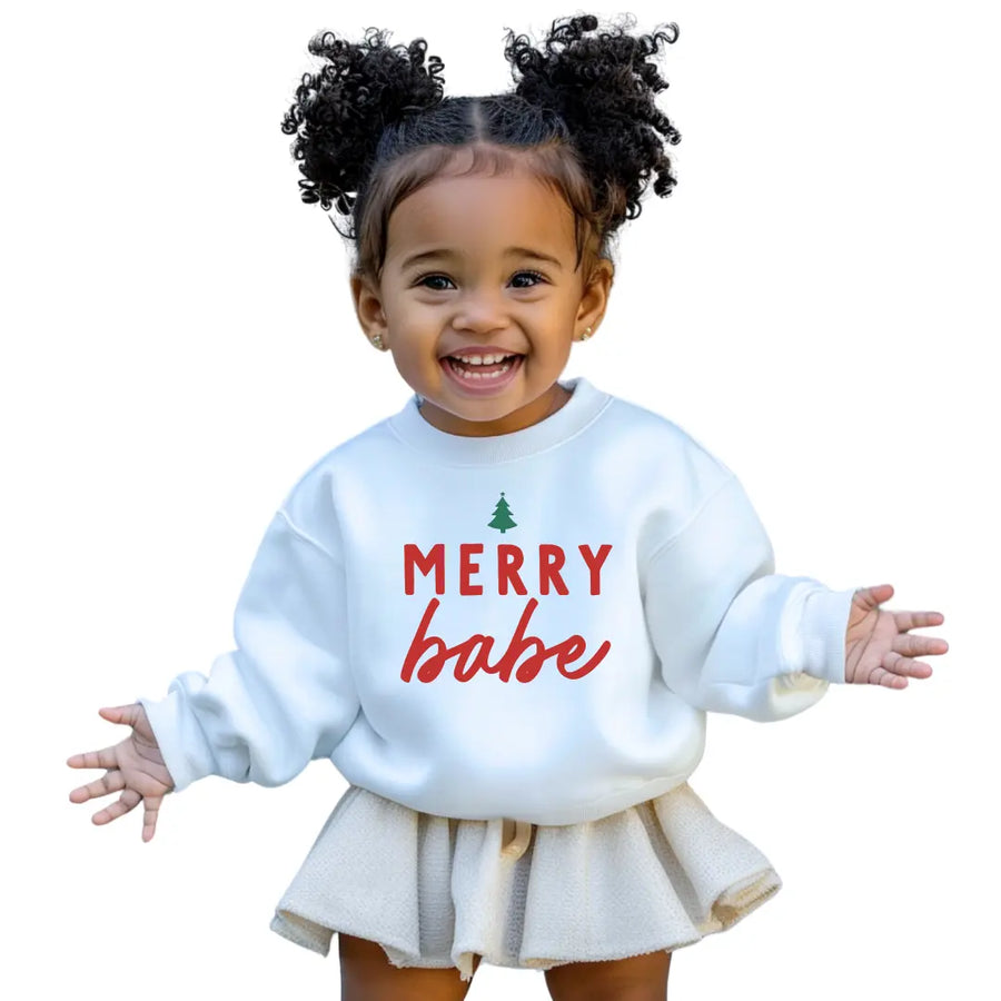 Merry Babe Tree Pullover Saved by Grace Co.