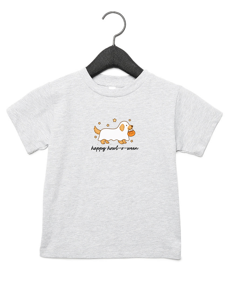 Happy HOWL-o-ween Golden Retriever Kids Tee or Sweatshirt SBG Co.
