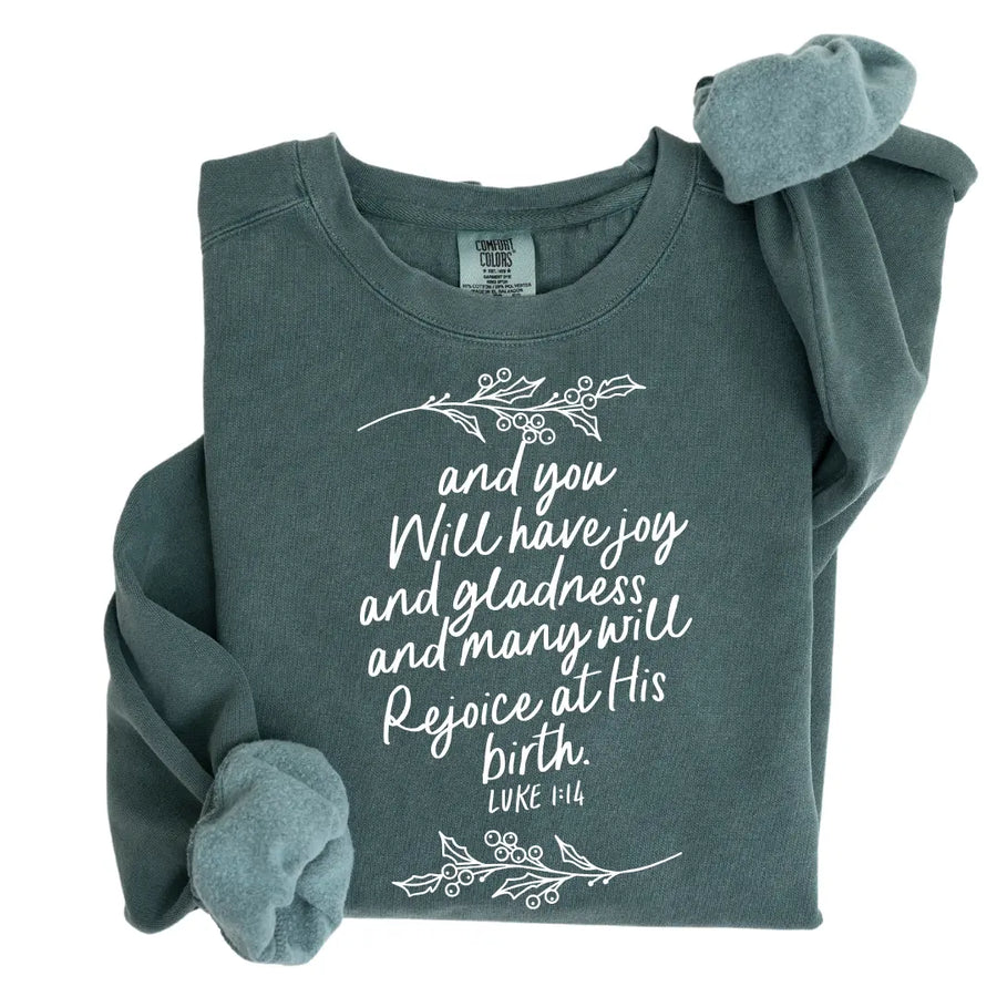 Luke 1:14 Pullover Saved by Grace Co.