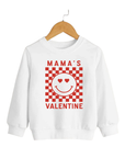 Mama's Valentine Checkered Pullover