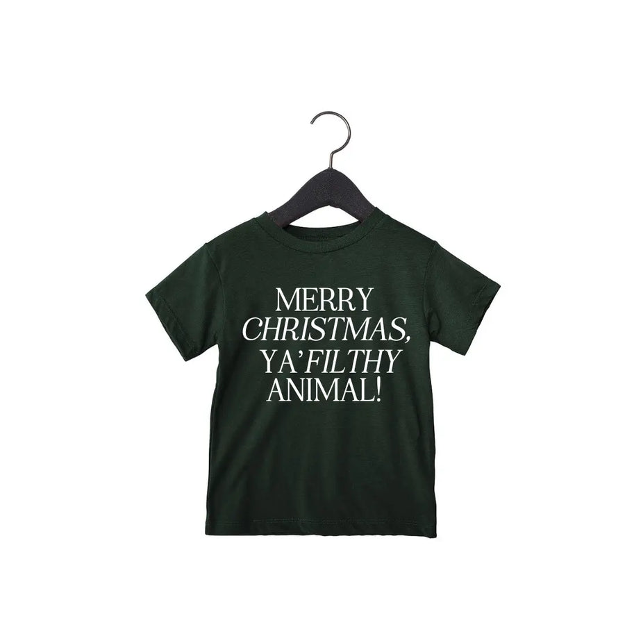 Merry Christmas, Ya Filthy Animal Tee Saved by Grace Co.