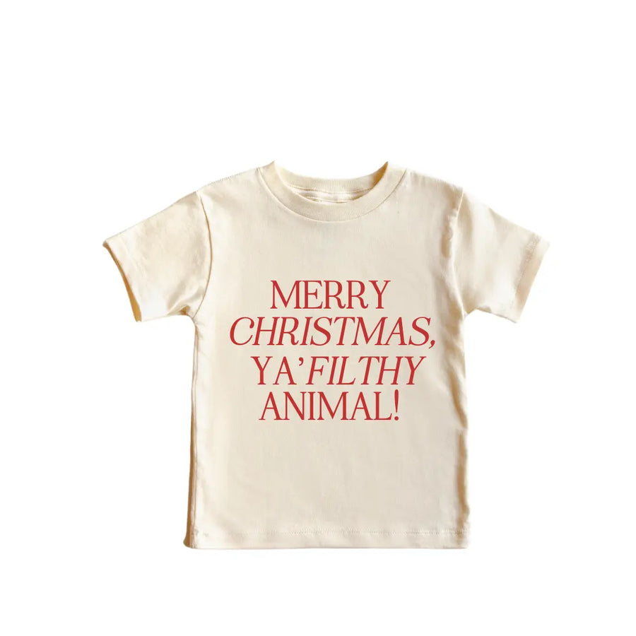Merry Christmas, Ya Filthy Animal Tee Saved by Grace Co.