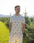 Men's Short Sleeve Pajamas | Santa Teddy forever french baby