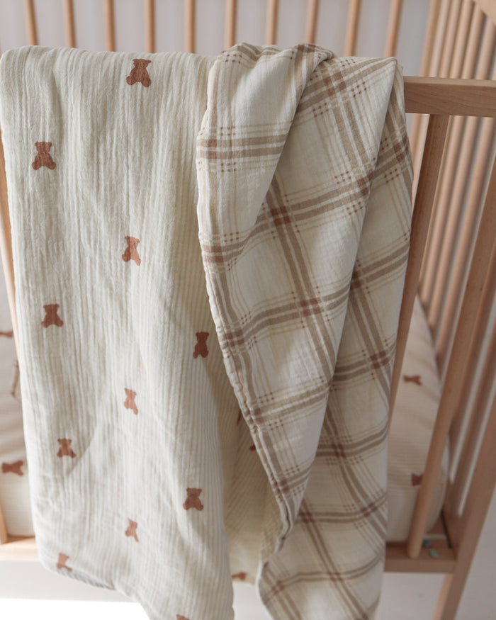 Muslin Quilt | Teddy & Ellis Plaid forever french baby