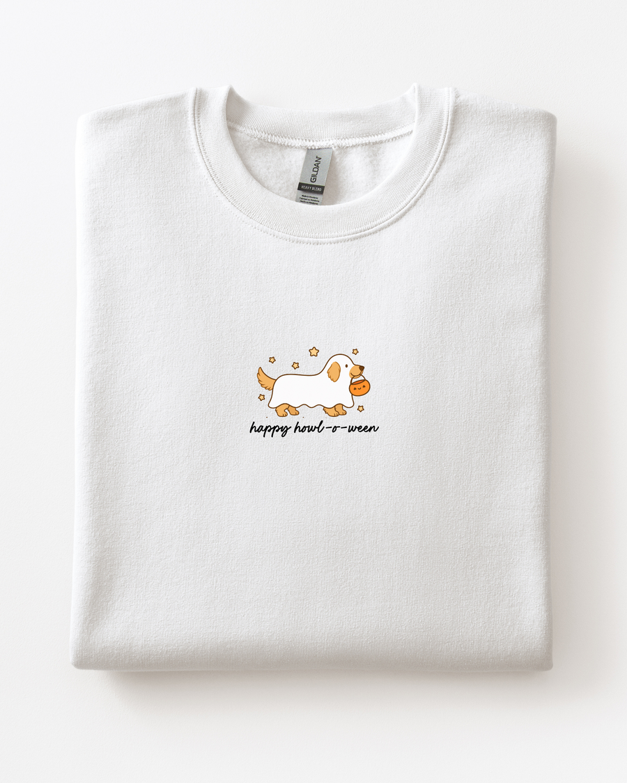 Happy HOWL-O-Ween Golden Retriever Sweatshirt SBG Co.