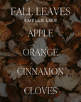 Fall Leaves Soy Candle - Amber Jar - 9 oz