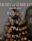 Merry and Bright Soy Candle - Amber Jar - 9 oz