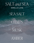 Salt and Sea Soy Patterned Candle - Clear Jar - 9 oz