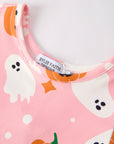 Halloween Ghost Pumpkin Print Short sleeve Dress