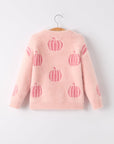 Halloween Pink Girls Pullover Sweater