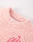 Halloween Pink Girls Pullover Sweater