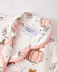 Halloween Ghost Pumpkin Print Girls Pajama Set