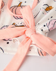 Halloween Ghost Pumpkin Print Girls Pajama Set