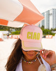 Ciao - Pink Canvas Trucker Hat